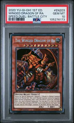 2020 YU-GI-OH! SPEED DUEL: BATTLE CITY BOX 1ST ED THE WINGED DRAGON OF RA PSA 10 - Image 1