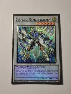 Yugioh Stardust Charge Warrior MAGO-EN029 Gold Rare 1st Ed NM/M (A104) - Image 1