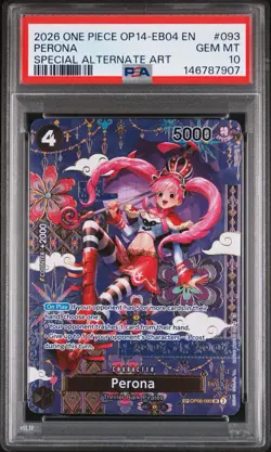 One Piece Perona O06-093 SP The Azure Sea's Seven English PSA 10 - Image 1