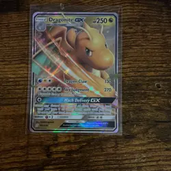 Pokemon Dragonite GX Ultra Rare Full Art Holo 152/236 Unified Minds 250HP Card - Image 1