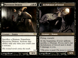 Magic the Gathering -MTG- Ravenous Demon/Archdemon of Greed - Image 1