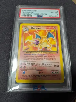 2002 Pokemon Charizard Legendary Collection 3/110 PSA 8 NM-MT - Image 1