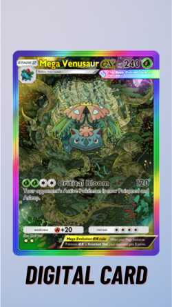 Mega Venusaur EX Rainbow Crimson Blaze Pokemon TCG Pocket 2 Star ⭐⭐ (English) - Image 1