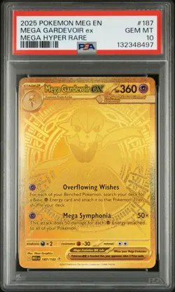 2025 POKEMON MEG EN-MEGA EVOLUTION MEGA HYPER RARE #187 MEGA GARDEVOIR EX PSA 10 - Image 1
