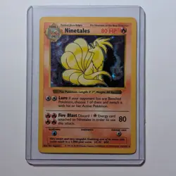 Pokemon Base Set Ninetales Holo 12/102 Unlimited WOTC 1999 - Image 1