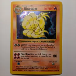 Pokemon Base Set Ninetales Holo 12/102 Unlimited WOTC 1999 - Image 2