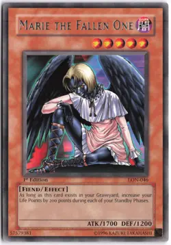 Yugioh - Marie the Fallen One LON-046 1st Edition - Labyrinth of Nightmare - Image 1