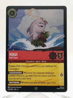Maui Half-Shark 124/204 Azurite Sea COLD FOIL Disney Lorcana TCG - Image 1