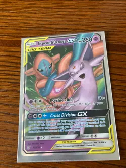 Espeon & Deoxys GX 72/236 Sm-Unified Minds Holo Pokemon Card - Image 1