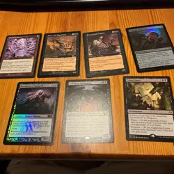 Lot Of 7 Black Themed MTG Cards Magic The Gathering - Great Value - Image 1