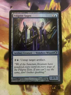 MTG Filigree Sages - Foil, Light Play, English Shards of Alara 44 - Image 1