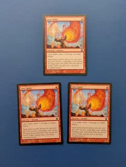 MTG Lava Spike X3: Modern Masters #121 – NM-MT - Image 1