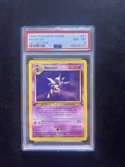 Haunter 1st edition PSA 8 NM-MT #6 Fossil Set Pokemon TCG English 1999 - Image 1