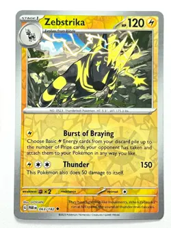 Zebstrika 063 Reverse Holo Uncommon Paradox Rift Pokemon Pack Fresh Near Mint NM - Image 3