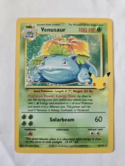 Pokemon TCG | Celebrations | Classic Collection | Venusaur | Holo Rare | 15/102 - Image 1