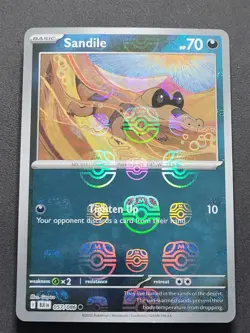 Sandile 057/086 Master Ball Pattern Black Bolt Pokemon TCG - Image 1