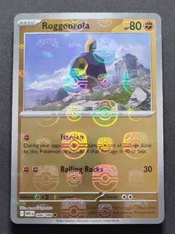 Roggenrola 046/086 Master Ball Pattern White Flare Pokemon TCG - Image 1