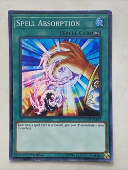 Yu-Gi-Oh Card TCG Spell Absorption INCH-EN053 1st Edition Super Rare Holo LP - Image 1