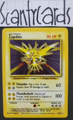 Pokemon DMG Zapdos Fossil Unlimited 15/62 PLEASE SEE PICS - Image 3