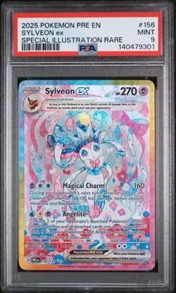2025 Pokemon Pre EN SIR #156 Sylveon EX PSA MINT 9 - Image 1