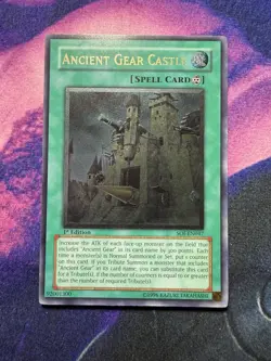 Yugioh Ancient Gear Castle SOI-EN047 Ultimate Rare 1st Ed LP - Image 1