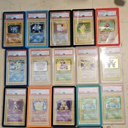 pokemon tcg base set holo psa graded 46 card lot 1999 charizar raichu poliwrath - Image 1