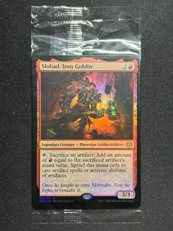 Slobad, Iron Goblin Prerelease Foil Promo MTG Magic 2023 Phyrexia NM/M Sealed - Image 1