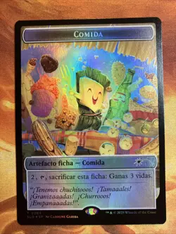 MTG Spanish Foil Comida (Food Token) Secret Lair Nuestra Magia!! - Image 1