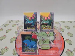 Pokemon Black Topps Logo Chrome Ivysaur Venusaur Holo Foil - Image 1