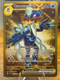 ✨Quaquaval ex GOLD 273/193 Hyper Rare Paldea Evolved Pokemon🔥 - Image 1