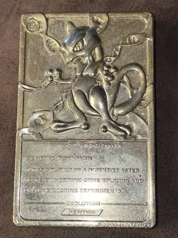 1999 Pokemon 23K Gold Plated Trading Card Only Mewtwo Vintage - Image 2