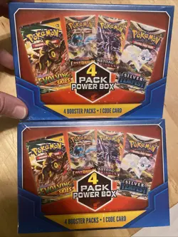 Lot Of 2 Pokemon 4 Pack Power Box Walgreens Exclusive 2024 Evolving Skies - Image 1