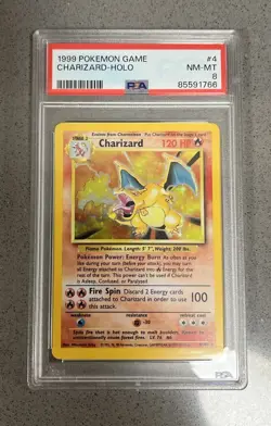 CHARIZARD 1999 POKEMON GAME BASE SET HOLO RARE 4/102 PSA 8 - Image 1