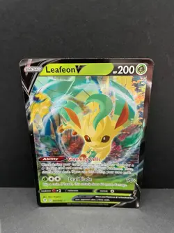Pokemon TCG Leafeon V Ultra Rare SWSH07: Evolving Skies 007/203 NM - Image 1