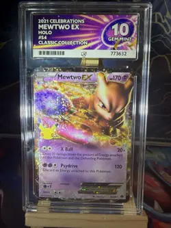 Pokemon TCG Mewtwo EX Celebrations Classic Collection Holo 54/99 ACE 10 - Image 1