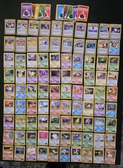 Pokemon Gym Heroes Challenge 100 Card No Duplicate Lot NM-LP WOTC Vintage TCG - Image 1