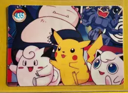 SNORLAX PIKACHU LOUNGE Vintage Prism Holo Sticker Card Anime Collectible Foil - Image 3
