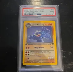 2000 POKEMON ROCKET DARK MACHAMP-HOLO 1ST EDITION PSA 9 - Image 1