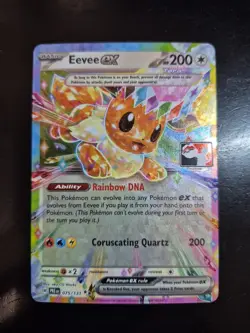 Pokemon TCG Eevee ex 075/131 Prismatic Evolutions Play! Prize Pack Series 7 - NM - Image 1