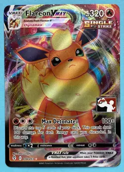 Pokemon TCG Flareon VMAX Full Art Ultra Rare Holo Card 018/203 Prize Pack - Image 1