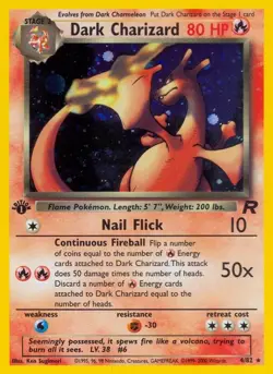 Pokemon TCG - Dark Charizard - 4/82 - 1st Edition Holo - Team Rocket [Near Mint] - Image 1