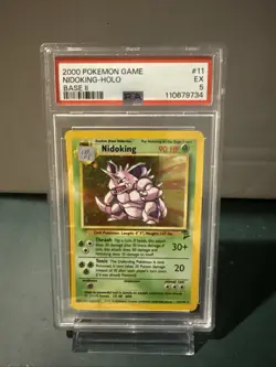 Pokemon TCG Nidoking Base Set 2 11/130 PSA 5 - Image 1