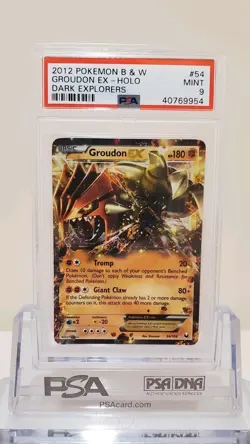 Groudon EX 54/108 B&W Dark Explorers Ultra Rare Holo Pokemon - PSA 9 MINT! - Image 1