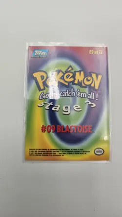1999 Topps Pokemon Animation Blastoise #09, Wartortle #08, Squirtle #07 mixed - Image 4