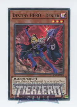 Yugioh Destiny HERO - Denier BODE-EN018 Super Rare 1st Edition NM/LP - Image 1