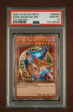 YUGIOH PSA 10 2024 Dark Magician Girl MP24-EN009 QCR 1st Edition - Image 1