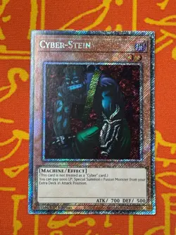 YUGIOH CYBER-STEIN PLATINUM SECRET RARE 1ST NM RA03-EN146 - Image 1