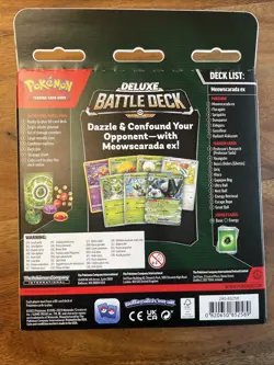 Pokemon TCG Meowscarada EX Deluxe Battle Deck - 60 Cards, Coin, Playmat, Box - Image 2