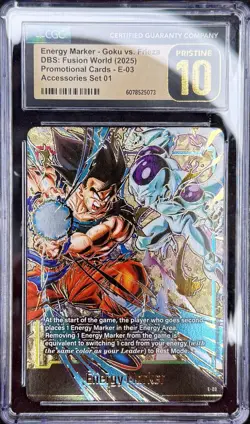 DBS Fusion World Energy Marker - Goku vs Frieza Promo Card E-03 CGC 10 Pristine - Image 1
