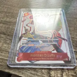 One Piece Bandai Monkey.D.Luffy ST01-012 3rd Anniversary Winner Foil Promo Card - Image 2